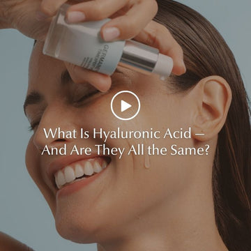 Hydrating skincare routine featuring Hyaluronic Acid serum.