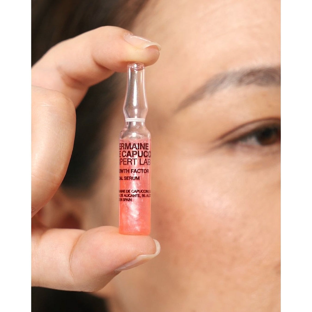 Expert Lab Growth Factor Ampoules -Close-up image with model