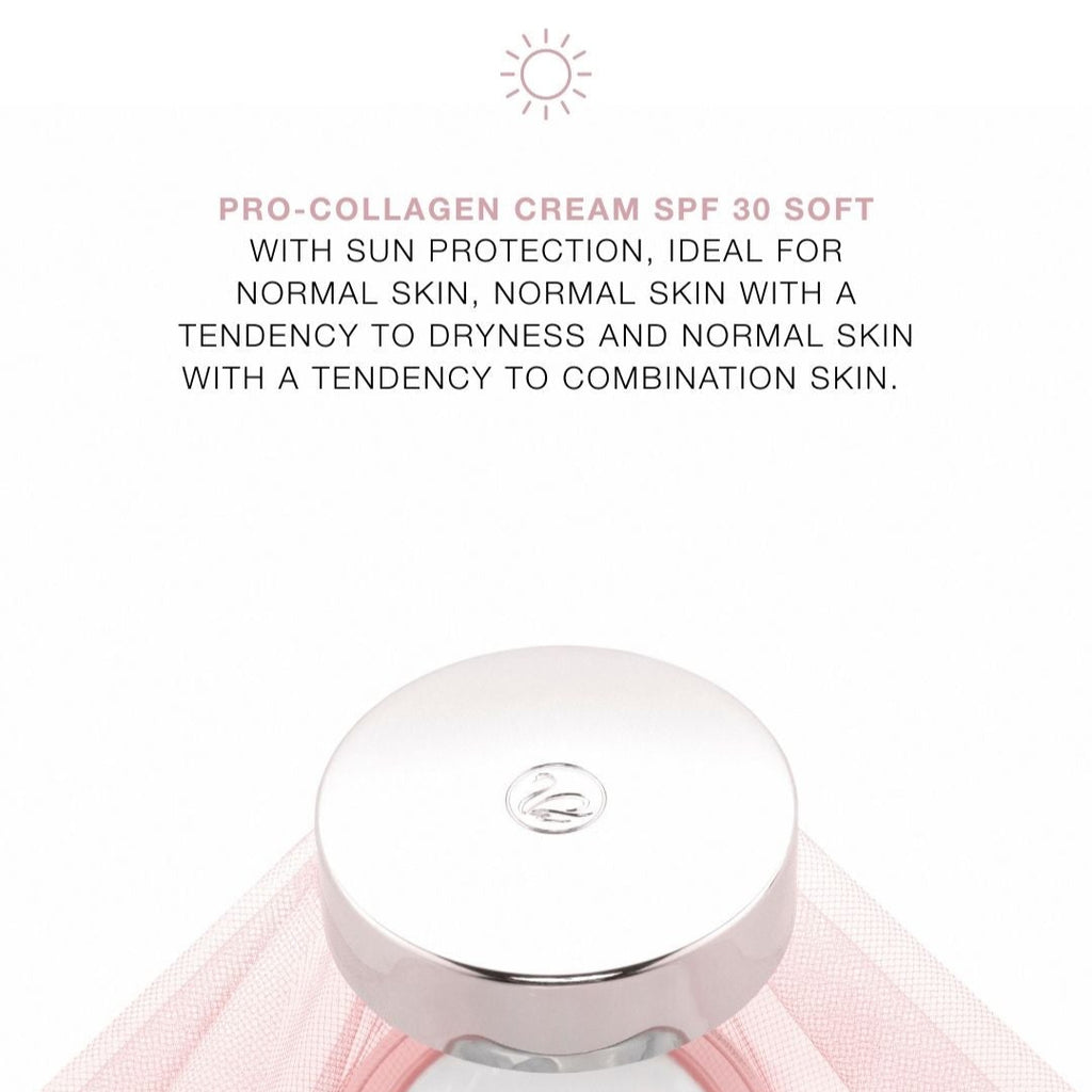Cosmetic container with pink lid and white body on a light pink background